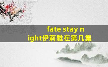 fate stay night伊莉雅在第几集